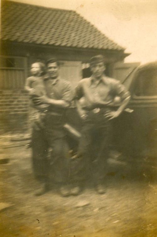 Prisoners of War based Ranskill with young Teasdale boy c1945